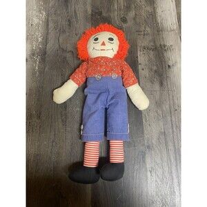 Vintage 20” Raggedy Ann Doll Cloth Plush Rag Doll